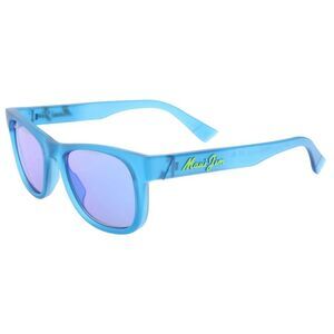 Maui Jim MJ0687S-003 Vibrant Teal Square Sunglasses Blue Mirror Polarized